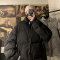 YUANSU短款棉衣男潮流韩版宽松反光蝴蝶棉服冬季加厚面包服休闲情侣外套棉衣