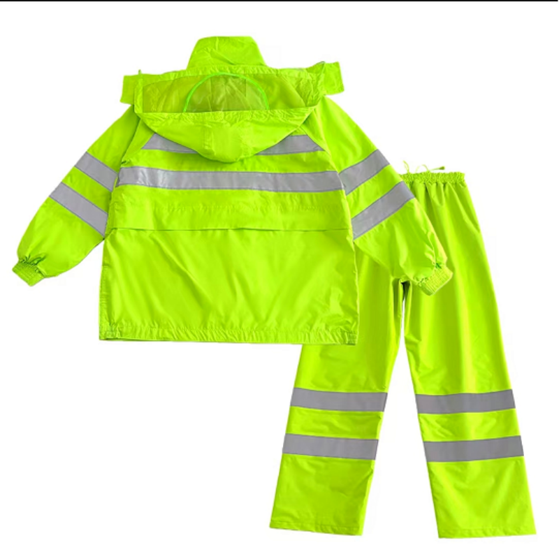 飞翔大雁 高可视警示分身雨衣 M-4XL 套高清大图