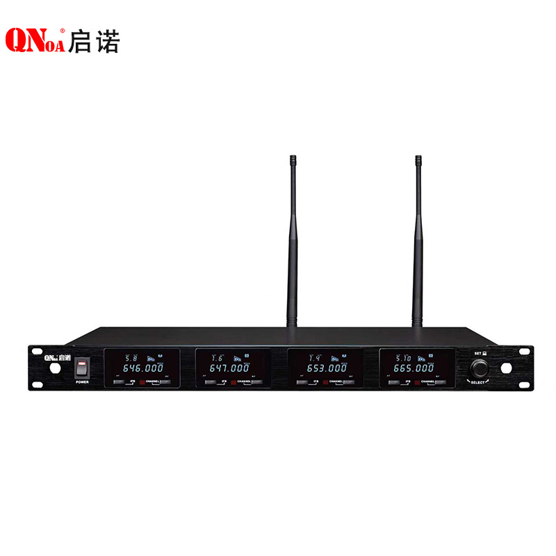 启诺 无线一拖二头戴式麦克风 真分集便携麦克风 QN-MW269H 套高清大图
