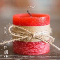 工艺蜡烛 环保无烟圆柱方形 婚庆节日婚礼 红方一个_951