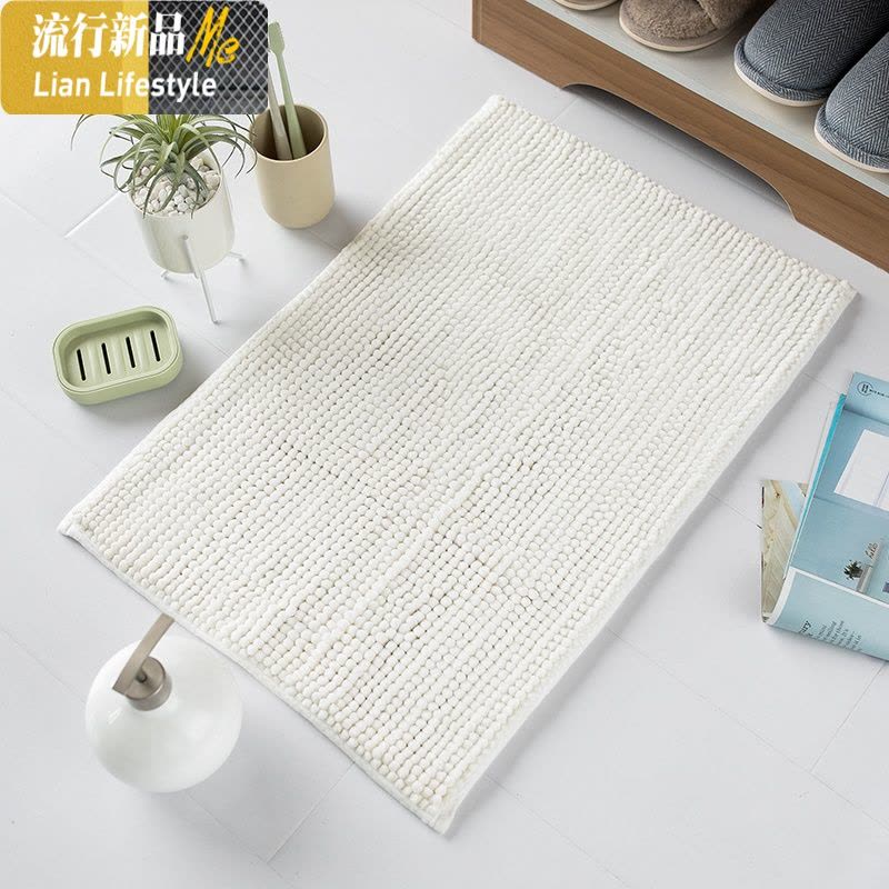 雪尼尔地垫进厨房脚垫客厅浴室厕所口卫生间超吸水地毯防滑垫 三维工匠图片