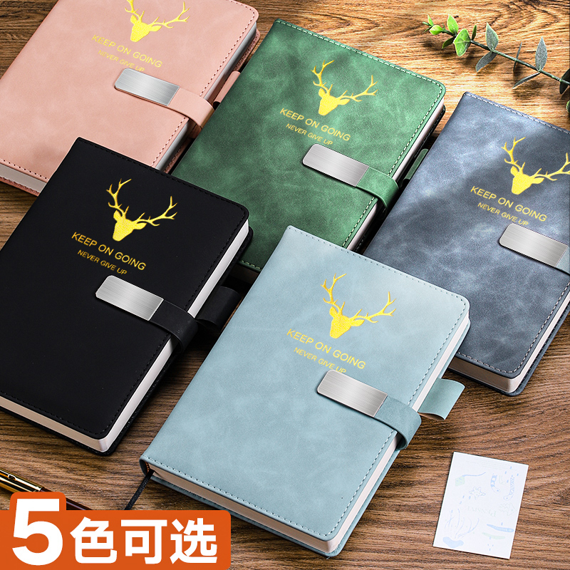 三木笔记本子2022年新款加厚A5超厚B5记事软皮商务工作记账办公会议记录本日记本学生文艺高颜值批发定制logo