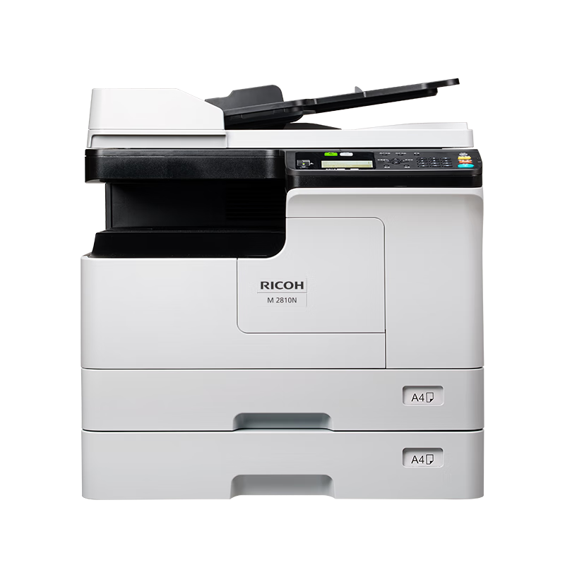 理光(Ricoh)M2810N A3复合机 黑白激光打印复印扫描/有线网络 主机+送稿器+双纸盒(计价单位:台)高清大图