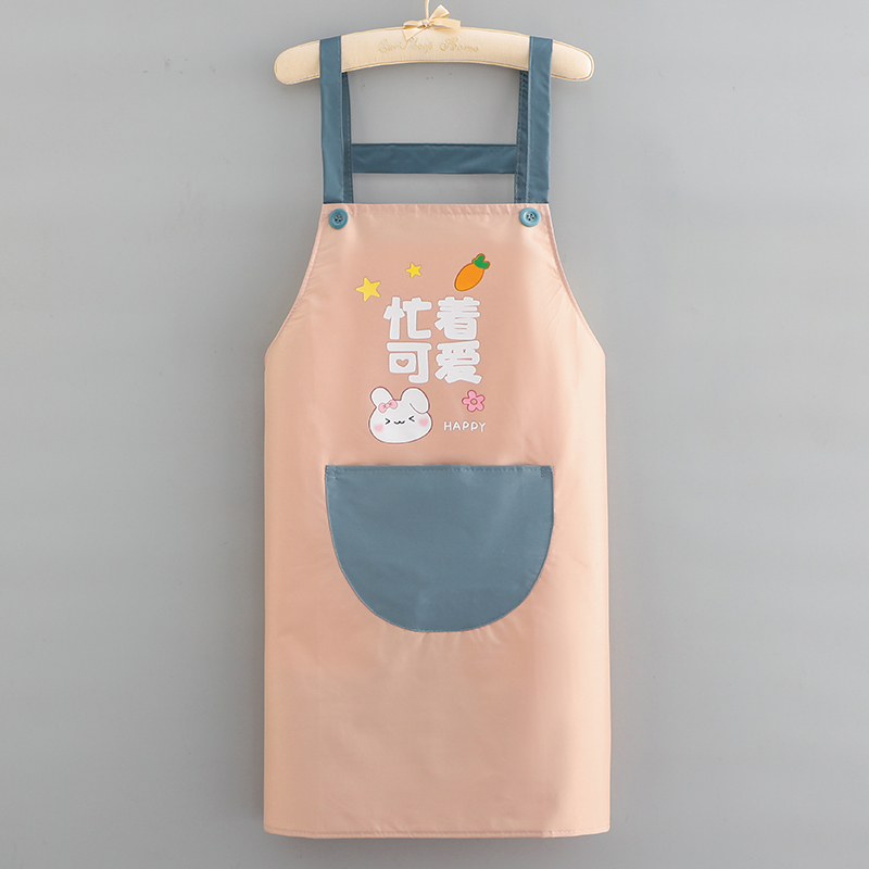 围裙2024新款家用厨房防水防油做饭工作服女围腰餐饮专用时尚定制