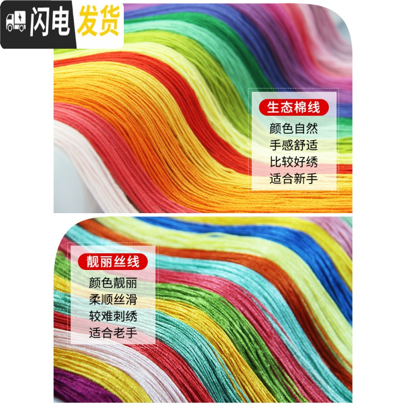 三维工匠玫瑰十字绣2019新款线绣客厅小幅小件花卉自己绣手工卧室 [非满绣]85*130CM[丝线][大版][31种线]高清大图