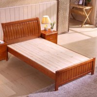 榭邦 办公家具 办公接待床实木床 1500*2000 +1.5米床垫 胡桃色