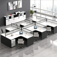 办公桌(一字排两人位含柜椅)