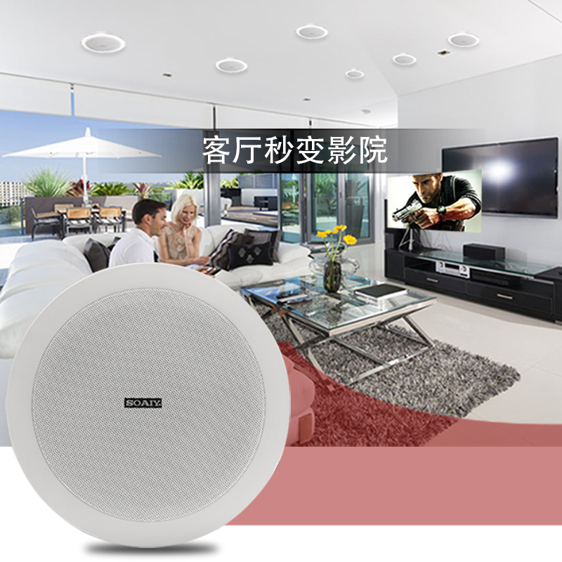 索爱(soaiy) 定压喇叭XD-1561吸顶音响喇叭 需搭配功放使用高清大图