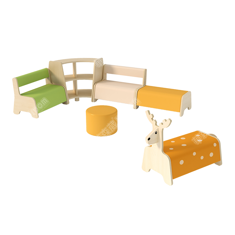 单色沙发座椅 - 多彩色组合 F