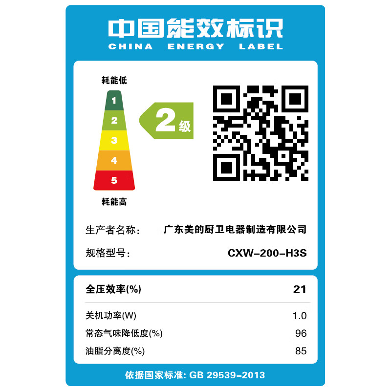 美的出品WAHIN华凌抽油烟机CXW-200-H3S 侧吸式18立方大吸力抽油烟机单机家用厨房壁挂式烟机(H3升级款)高清大图