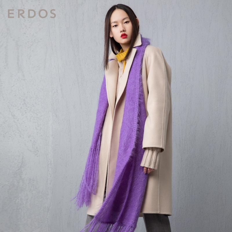 ERDOS 纯色简约女士羊绒大衣温暖舒适外套通勤淑女