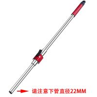 全不锈钢通用旋转拖把杆加粗加厚自动甩水拖布杆家用替换头墩布 全不锈钢防爆一体杆(无盘无头)