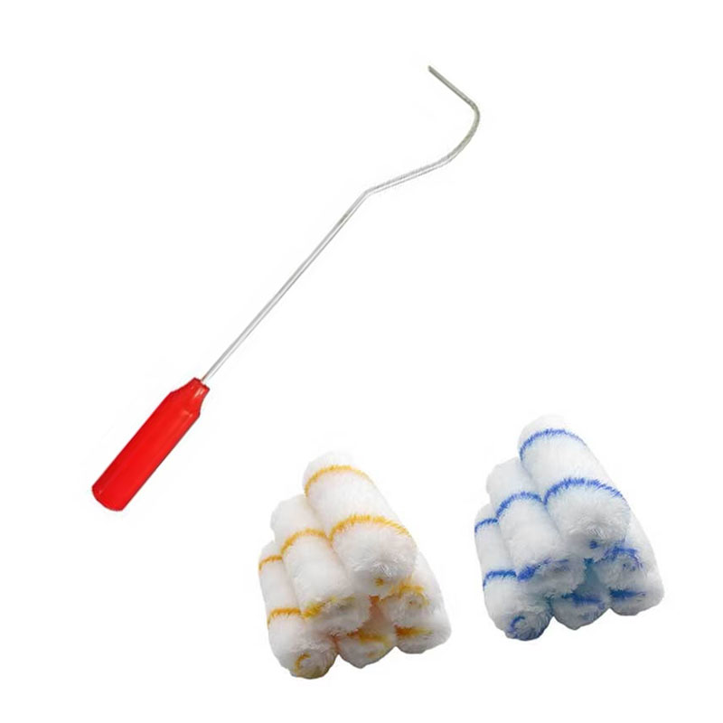 工霸(GONGBA)2寸滚刷小拇指修补边角油漆刷(10刷头+1个刷柄)颜色随机 1套高清大图