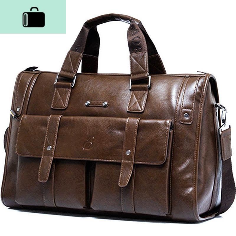 男包商务手提包横款男士包包单肩包斜挎包休闲电脑包公文包男皮包NEW LAKE男士手提包图片