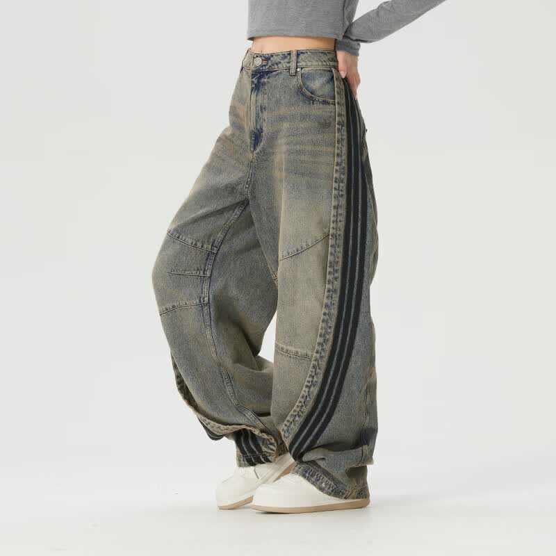 阿迪达斯(adidas) 女装 夏季新款经时尚潮流宽松舒适透气牛仔长裤 KY5189高清大图