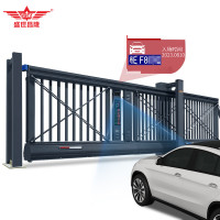 盛世昌隆悬浮平移门铝合金悬浮电动大门单位园区悬空直线门伸缩门15米