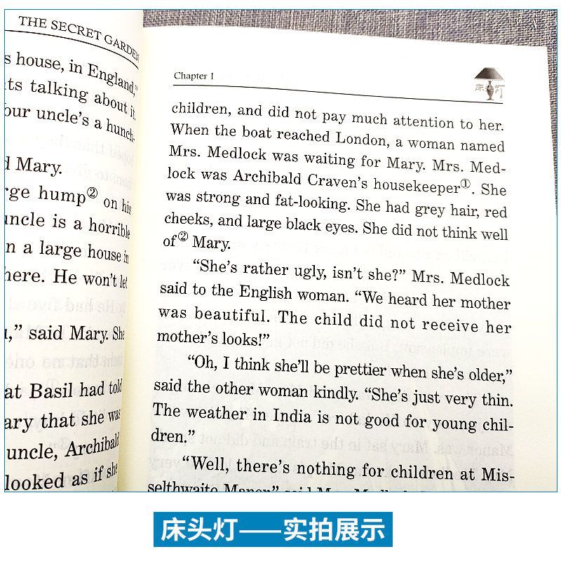 [正版]床头灯英语3000词读物 秘密花园 纯英文版 英语读物书籍高清大图