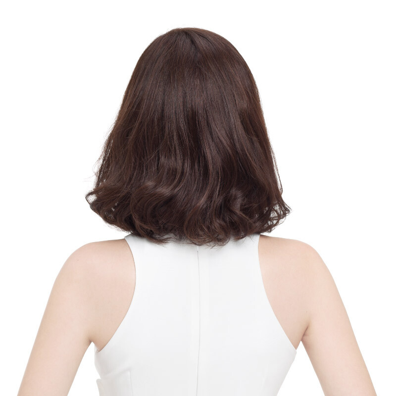 瑞贝卡rebecca假发女士时尚商务波波头中分刘海波浪短卷发逼真整顶