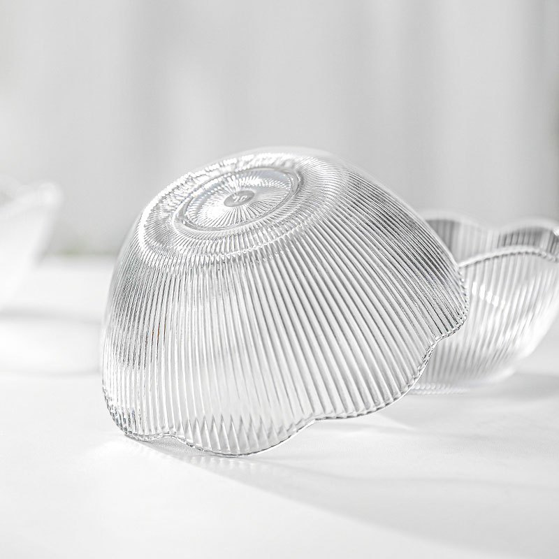 乐唯诗 竖纹花瓣碗 白色 300ml*2只高清大图