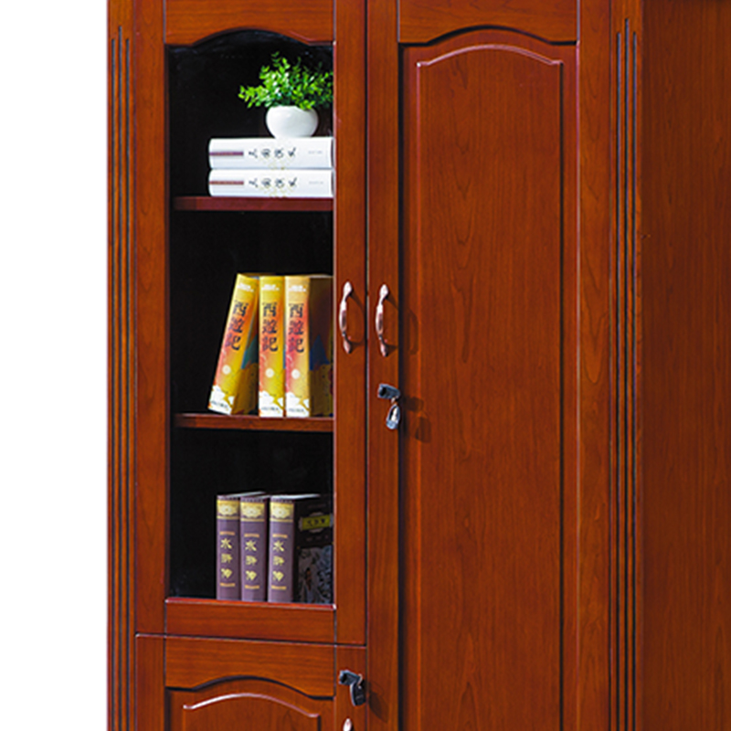 臻远ZY051403木质文件柜油漆贴木皮资料柜书柜 二门高清大图