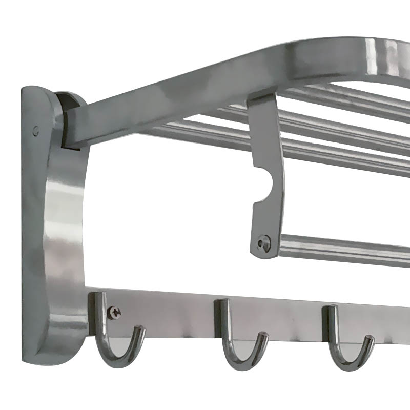 金迪乐浴室壁挂毛巾架子活动浴巾架加厚80*23*16cm/组高清大图