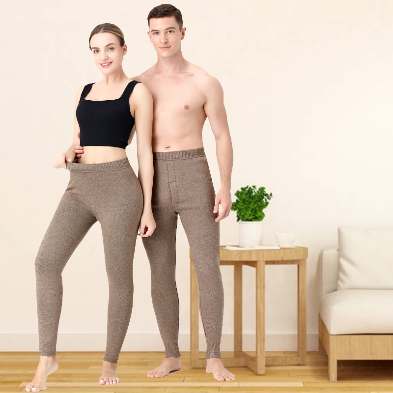 免费试穿 男女款春秋装加绒加厚保暖裤中老年高腰护膝羊毛裤大码羊羔绒打底裤2024冬装新款羊毛保暖裤男大码内穿毛裤加绒裤高清大图