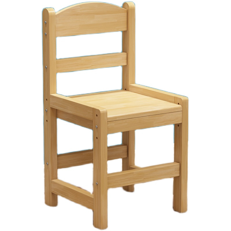 木蜡油升降椅子全实木学生写字椅实木儿童椅子可升降木头调节座椅靠背