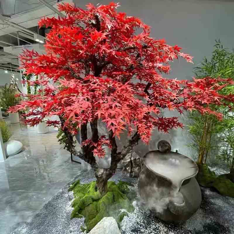 红枫树仿真树落地大型景观装饰假树枯山水干景 单个规格5颗以上起售高清大图