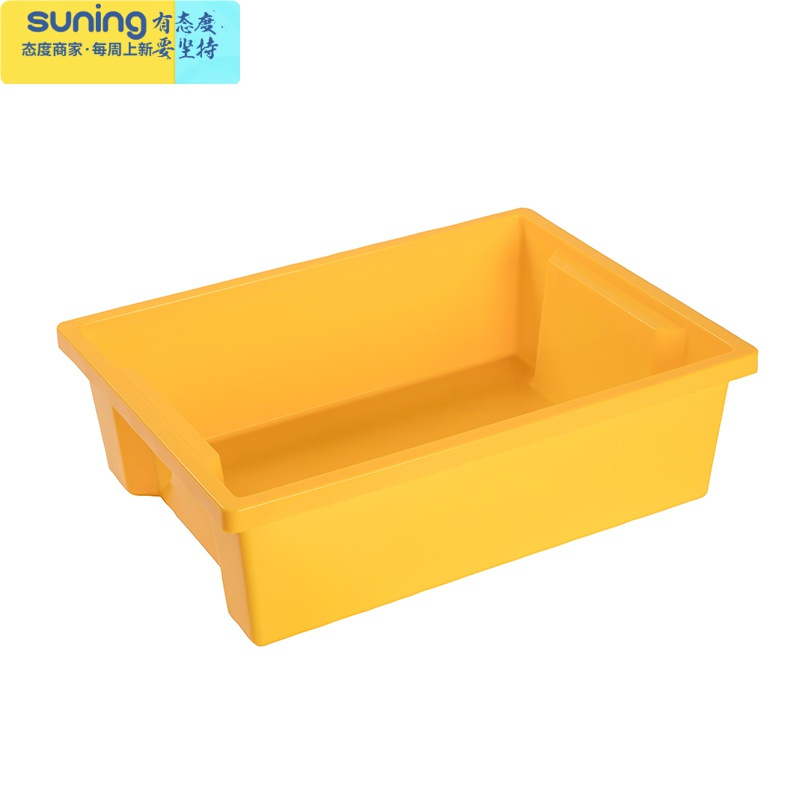 希杰狮王早教中心塑料储物筐无盖透明框叠加收纳箱玩具收纳盒幼儿园