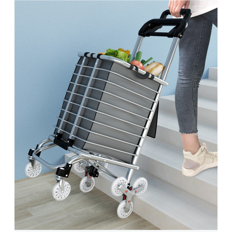 闪电客买菜车小拉车老人家用轻便携购物折叠拉杆拉货拖车爬楼梯手拉