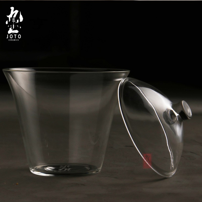 鼎亨手工吹制玻璃盖碗耐高温功夫茶具盖杯日式风禅味茶道器具茶杯