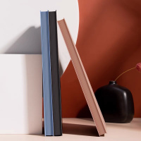 得力22284软面贴芯皮面本A5/96张 多彩小清新办公皮面本可拆卸笔记本子活页本自添记事本学生用
