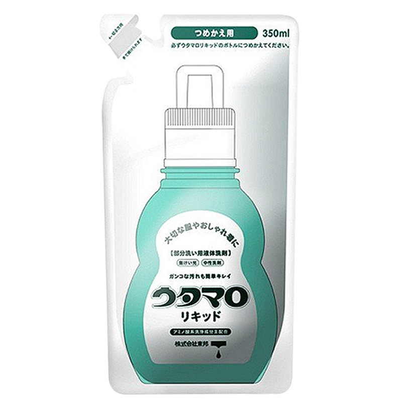 [温和亲肤]日本 COSME大赏东邦UTAMARO衣物清洁剂洗衣液 袋装替换装350ml