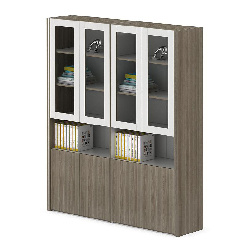 赛可优书柜板式玻璃门褐色