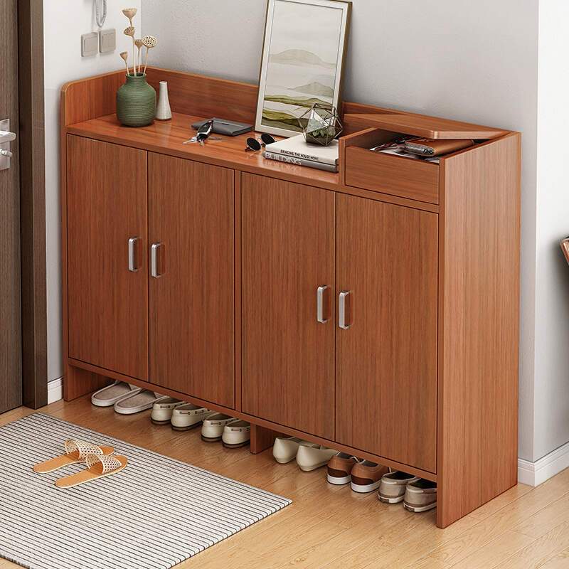 鞋柜家用门口新款仿入户玄关柜一体大容量经济型鞋架视频