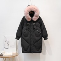 JINXIU SHIRT鼎丰羽绒服女2020新款加厚中长款反季清仓韩国韩版宽松茧型女士羽绒服外套1930-310