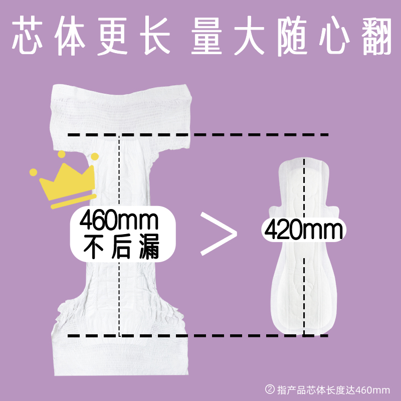 她研社春眠小裤超长夜用裤型卫生巾安睡裤M-L码21条共7包(80-130斤)高清大图