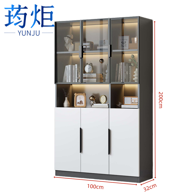 荺炬书柜 三门100cm 台