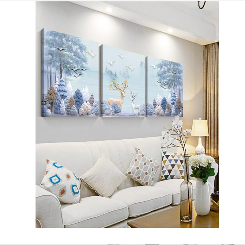 中锐智采 母婴室画客厅装饰画无外框挂画餐厅背景墙北欧墙壁画 单副装