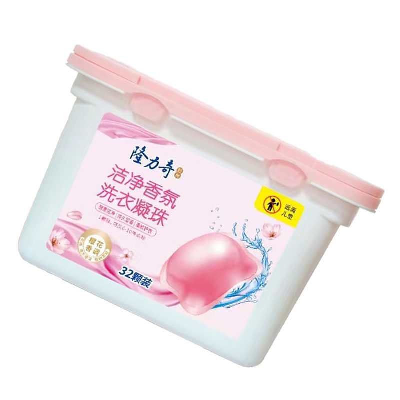 隆力奇 洁净香氛洗衣凝珠 256克*32颗/罐 樱花香氛高清大图