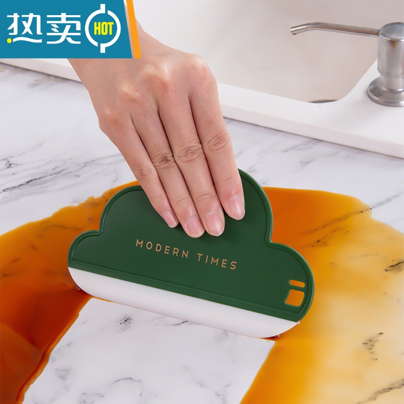 敬平云朵刮水板浴室台面镜面刮玻璃器硅胶卫生间厨房迷你小刮水器 云朵刮水板[3个装][白色]擦玻璃器高清大图