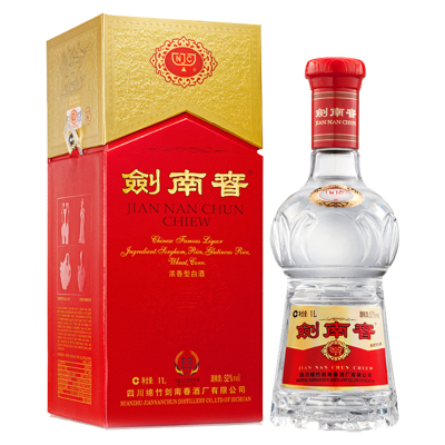 Super会员：738元包邮  剑南春 水晶剑 52度 单瓶装白酒 1000ml
