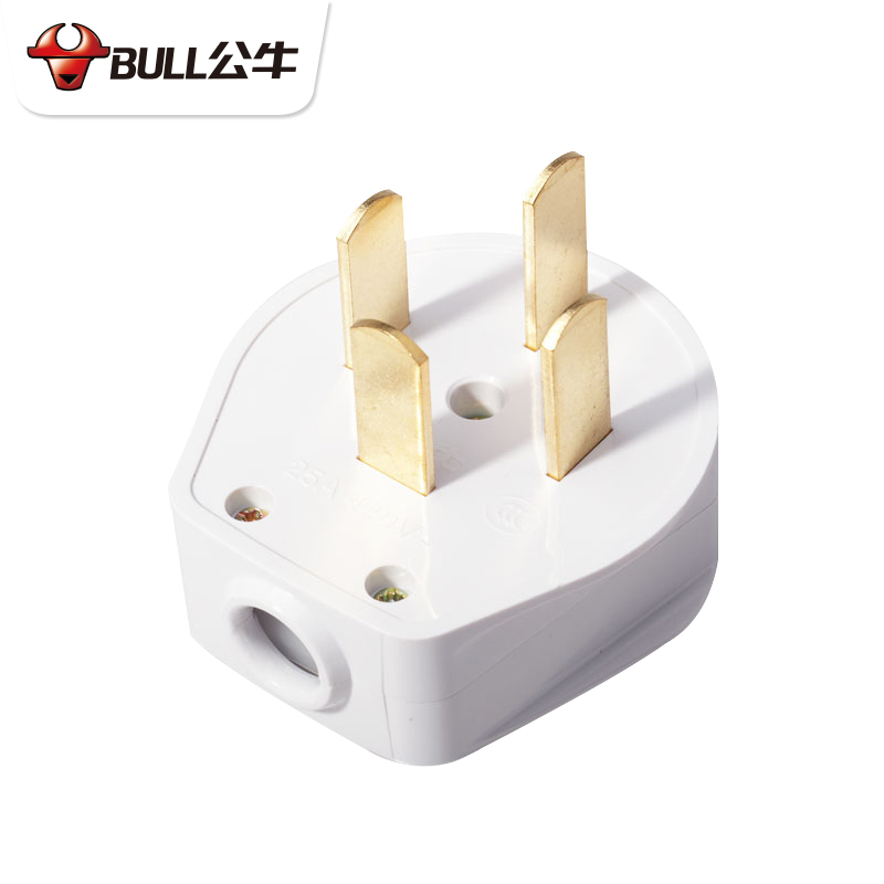 公牛bull三相四线插头插座四脚大功率4芯插头25a四线插头gnt252个装