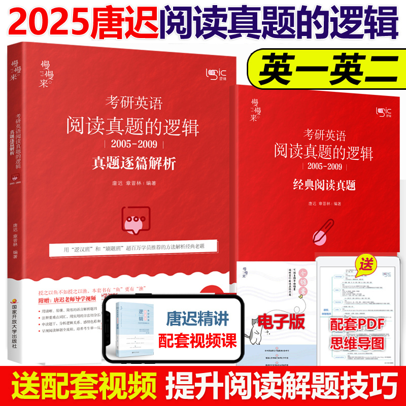 2025唐迟英一阅读的逻辑+真题[05-24真题] [正版]唐迟2025考研英语阅读的逻辑+真题的逻辑 英语一英高清大图