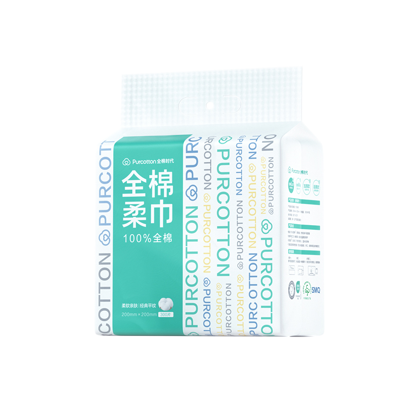 全棉时代悬挂式全棉柔巾45gsm300片/包PPJ24700008