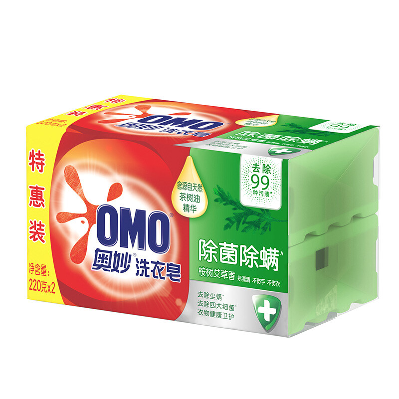 奥妙除菌除螨洗衣皂2*220G 单位:组高清大图