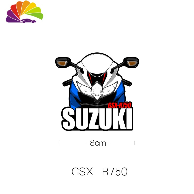 适用于铃木suzuki摩托车卡通划痕车型贴车友会车贴定制反光贴 gsx
