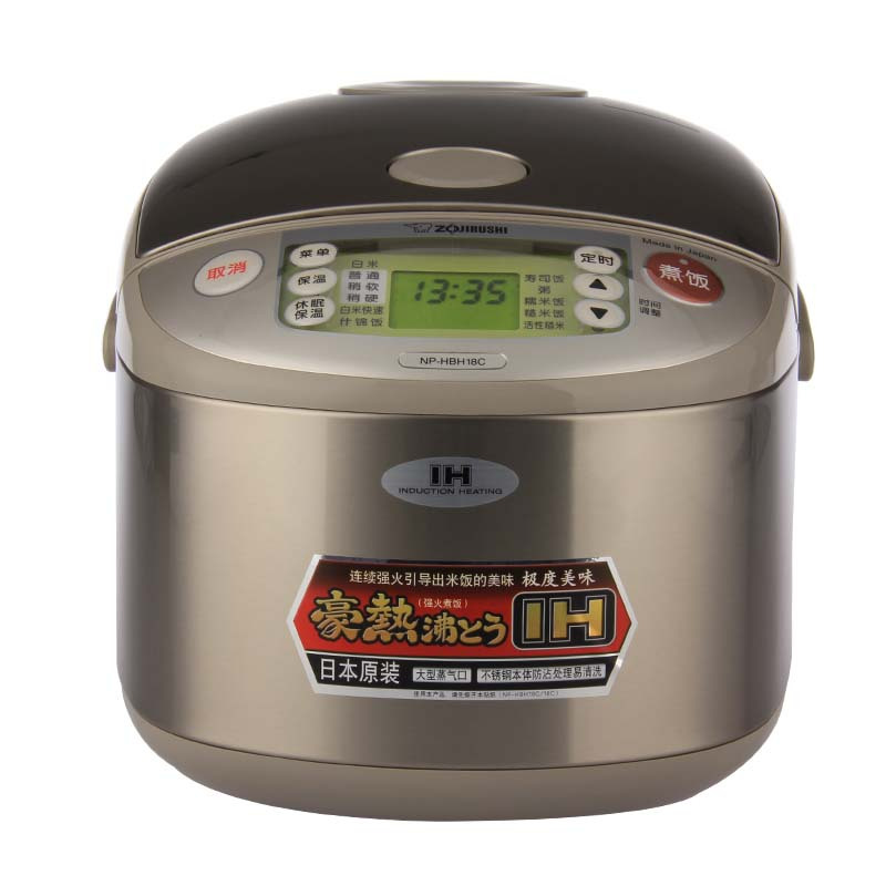 象印(ZO JIRUSHI) NP-HBH18C电饭煲原装进口5L电饭锅IH电磁加热 不锈钢色