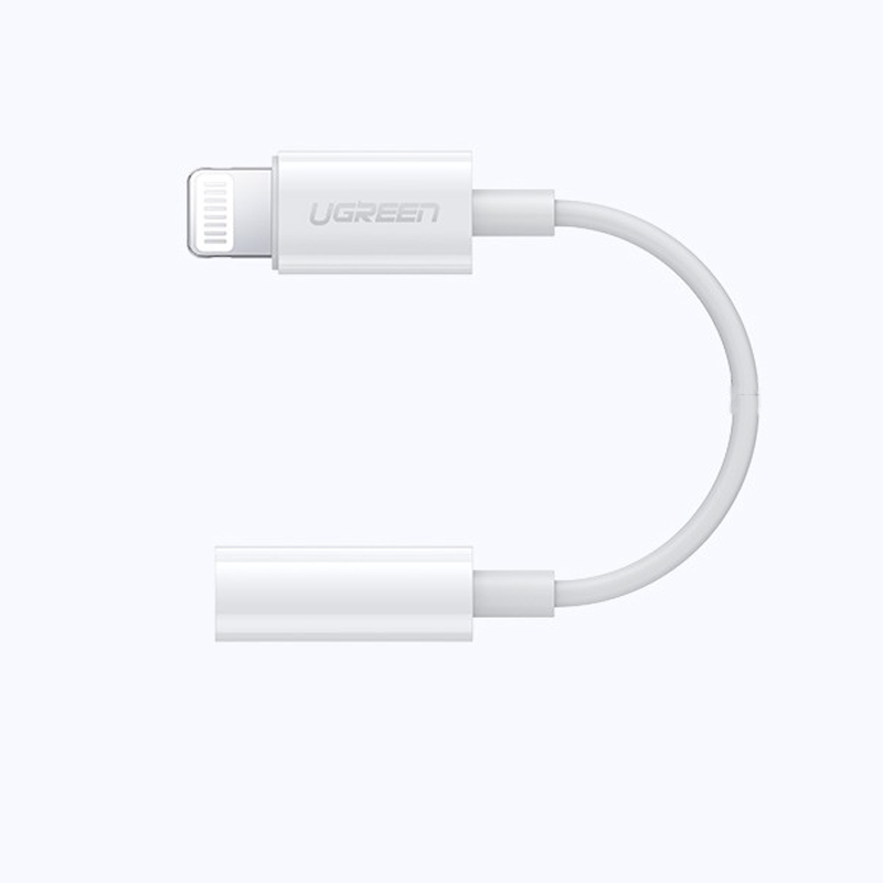 绿联 US212 Lightning公转3.5mm母音频转接线 白色 30759