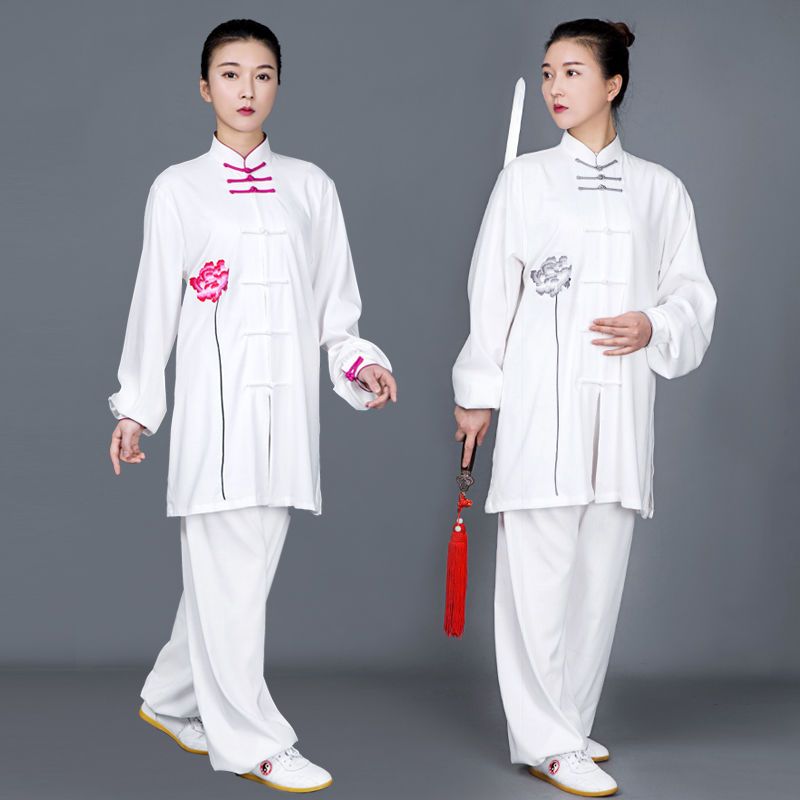 服女春秋新款弹力棉刺绣拳服中国风练功服男